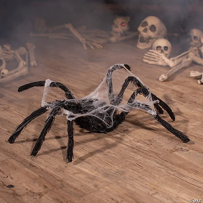 24" Animated Walking Spider with Web Halloween Decoration
