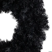 24" Black Colorado Spruce Artificial Halloween Wreath  24-Inch  Unlit