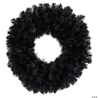 24" Black Colorado Spruce Artificial Halloween Wreath  24-Inch  Unlit