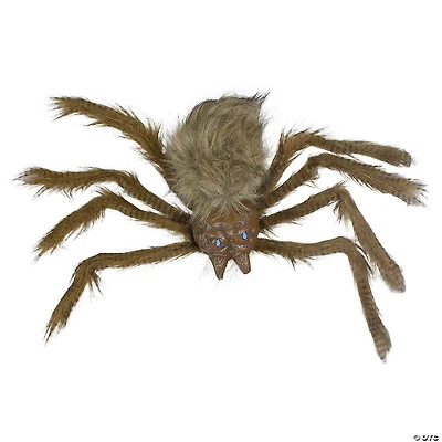 24" Brown Floating Spider with LED Eyes Halloween Decoration