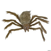24" Brown Floating Spider with LED Eyes Halloween Decoration
