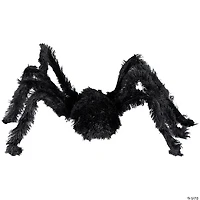 24" Fuzzy Spider with Red Eyes Halloween Decoration