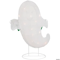25" Lighted LED Ghost with "Boo" Banner Halloween Yard Decoration
