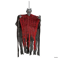 27 1/2" Hanging Red & Black Devil Halloween Decoration
