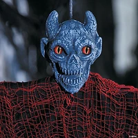 27 1/2" Hanging Red & Black Devil Halloween Decoration