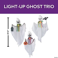 27 1/2" Hanging White Ghosts Halloween Decoration - Set of 3