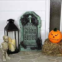 28.5" Colden Burried Halloween Tombstone Yard Decor