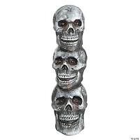 28" Light-Up LED Blow Mold Stack of Skulls Halloween Decoration