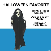 29 1/2" x 43 1/4" Light-Up Hanging Undead Girl Halloween Decoration
