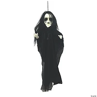 29 1/2" x 43 1/4" Light-Up Hanging Undead Girl Halloween Decoration
