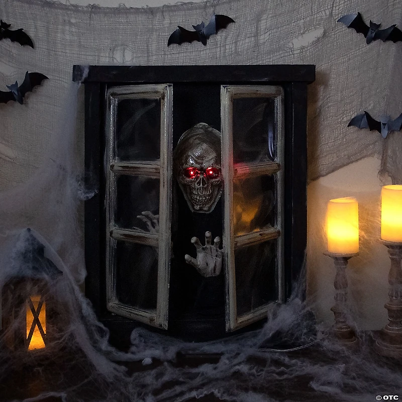 29" Lighted and Animated Opening Window Halloween Decoration