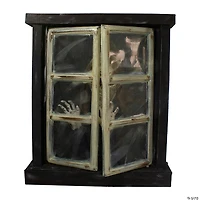 29" Lighted and Animated Opening Window Halloween Decoration