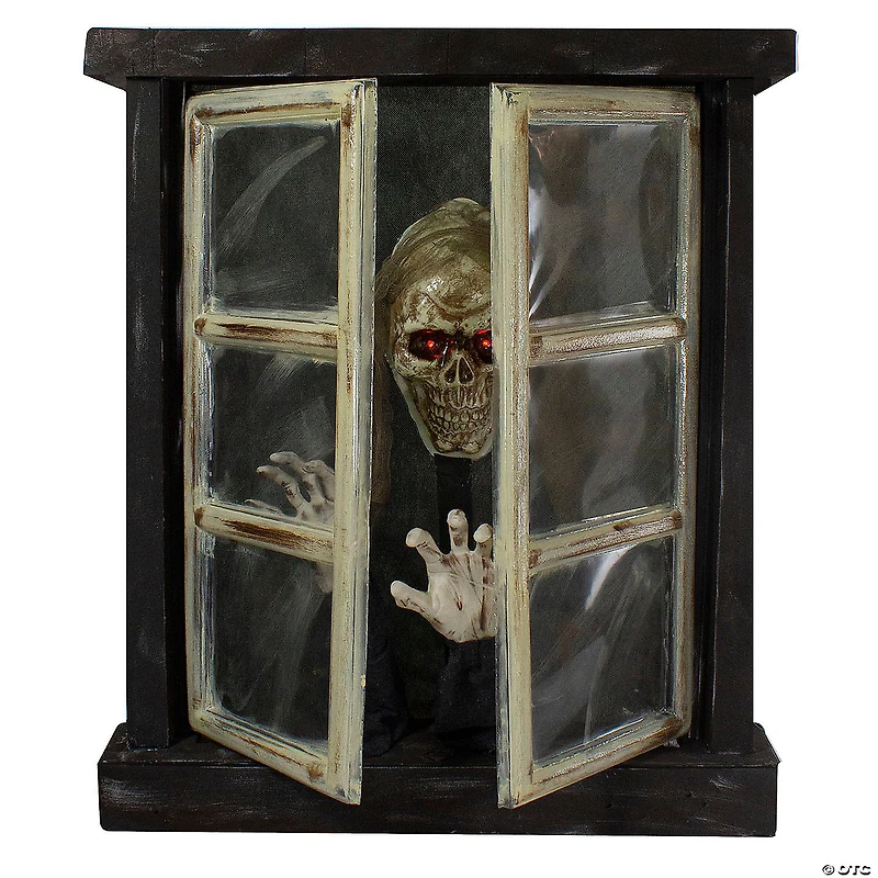 29" Lighted and Animated Opening Window Halloween Decoration
