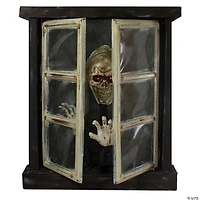 29" Lighted and Animated Opening Window Halloween Decoration