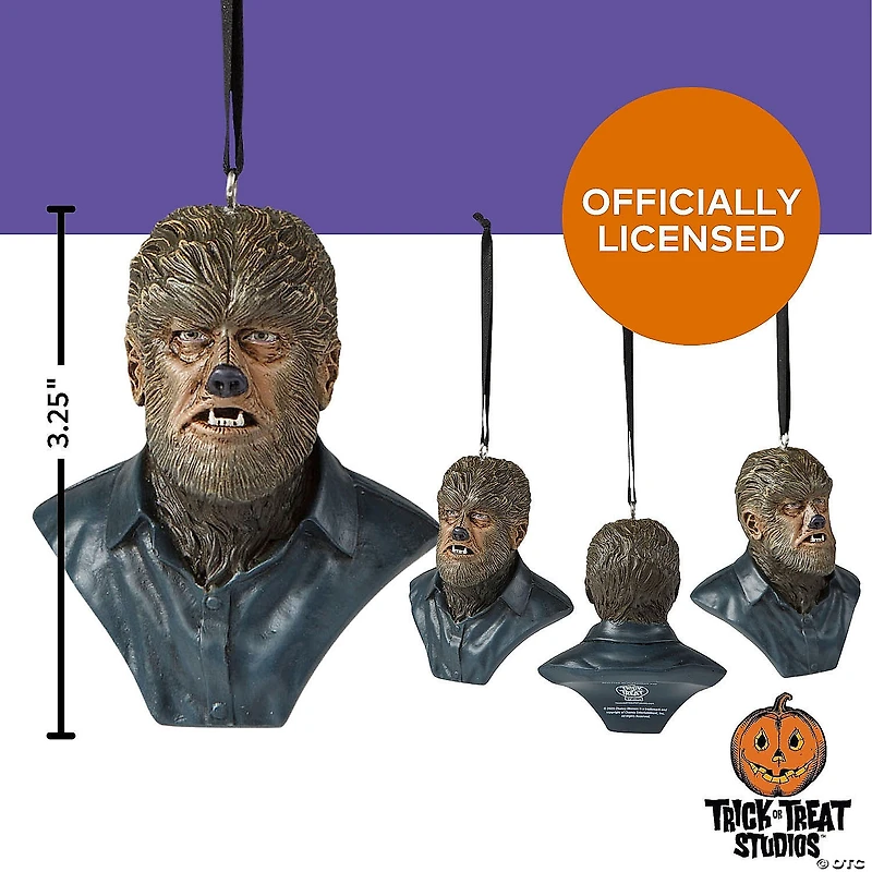 3 1/4" Chaney Entertainment’s The Wolf Man™ Mini Bust Collectible Ornament