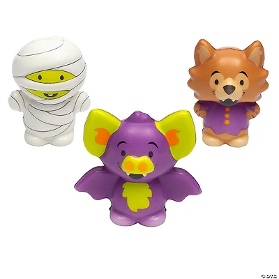 3 1/4" Halloween Monster Bat, Werewolf & Mummy Slow-Rising Squishies - 12 Pc.