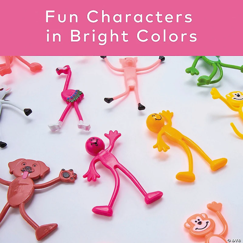 3 3/4" - 5 1/2" Bulk 100 Pc. Mega Vinyl Bendable Character Assortment