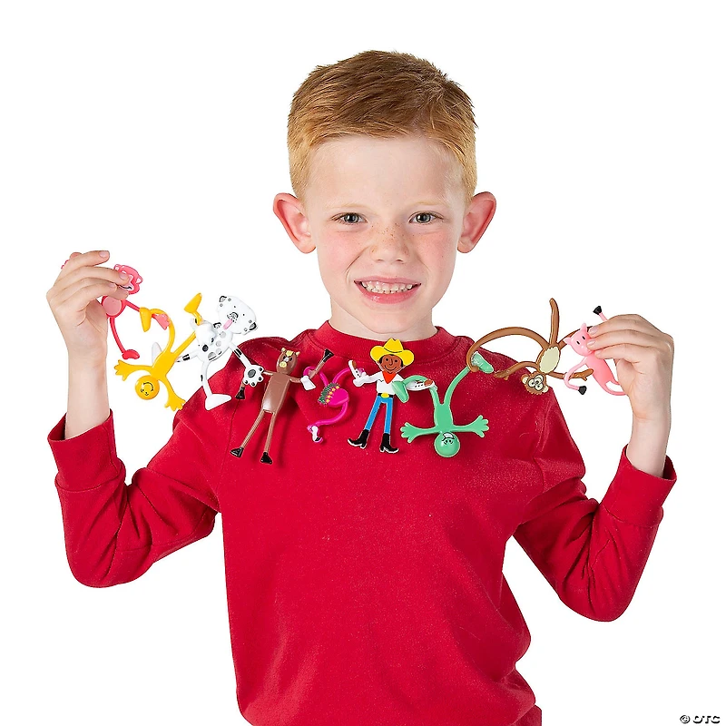 3 3/4" - 5 1/2" Bulk 100 Pc. Mega Vinyl Bendable Character Assortment