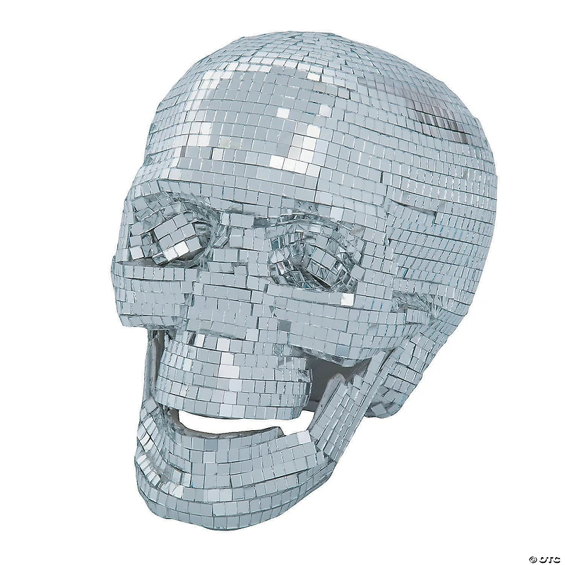 3 3/4" Mini Disco Mosaic Skull Halloween Decoration