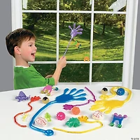 3/4" - 3 1/4" Bulk 100 Pc. Bright Colors Sticky Vinyl Splat Toy Assortment