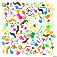 3/4" - 3 1/4" Bulk 100 Pc. Bright Colors Sticky Vinyl Splat Toy Assortment