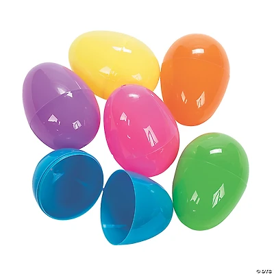 3" Bright Color Plastic Easter Eggs