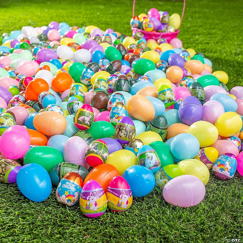 3" Bulk 1000 Pc. Toy-Filled Plastic Easter Egg Assortment