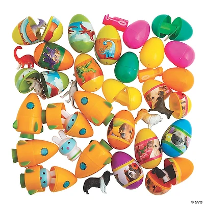 3" Bulk Toy-Filled Plastic Easter Egg Assortment