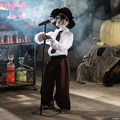 3 Ft. Animated Standing Singing Skeleton Halloween Decoration