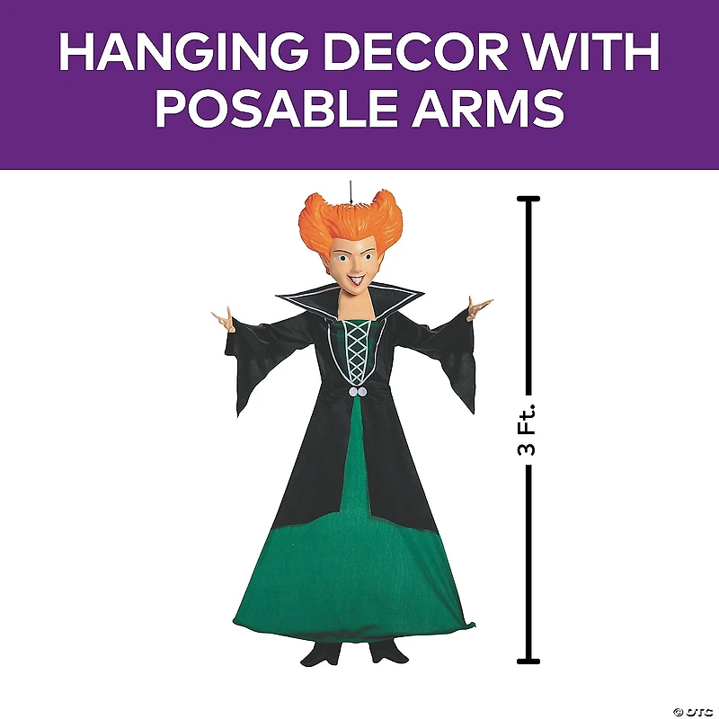 3 Ft. Hocus Pocus™ Winifred Sanderson Medium Posable Hanging Halloween Decoration