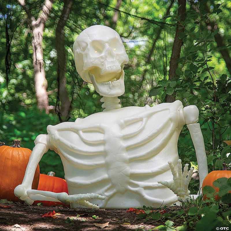 3 Ft. Light-Up Posable Skeleton Groundbreaker Halloween Decoration