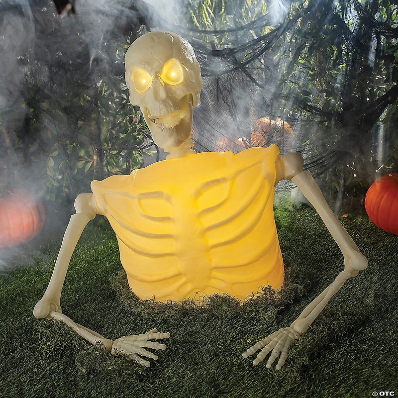 3 Ft. Light-Up Posable Skeleton Groundbreaker Halloween Decoration