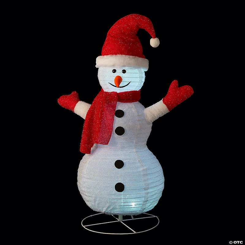 3 ft. Light-Up Snowman Collapsible Outdoor Christmas Decoration