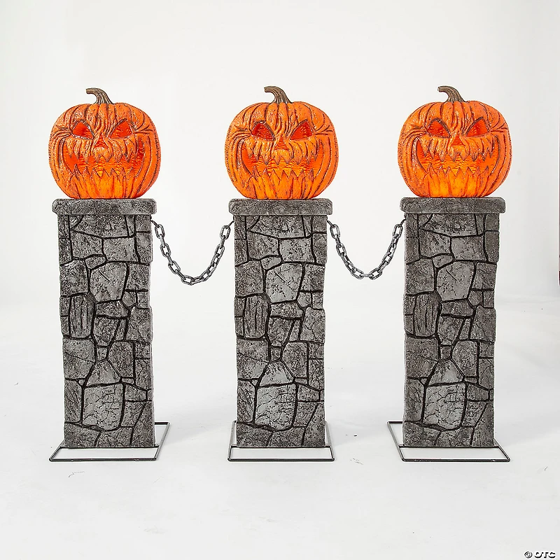 3 Ft. x 4 Ft. Pumpkin Fence Halloween Decoration