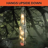 30 1/4" Hanging Light-Up Upside-Down Skeleton Cocoon with Chain Halloween Decoration
