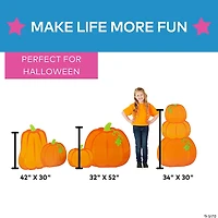 30" - 4 Ft. 4" Harvest Pumpkin Orange Cardboard Cutout Stand-Ups - 3 Pc.