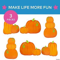 30" - 4 Ft. 4" Harvest Pumpkin Orange Cardboard Cutout Stand-Ups - 3 Pc.