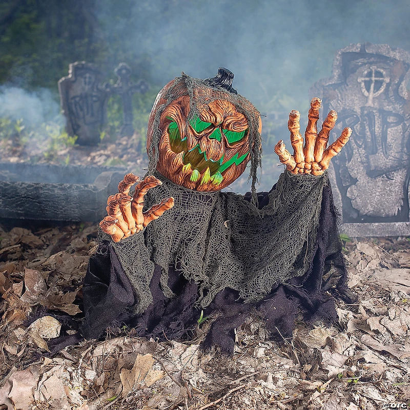 30" Animated Pumpkin Groundbreaker Halloween Decoration