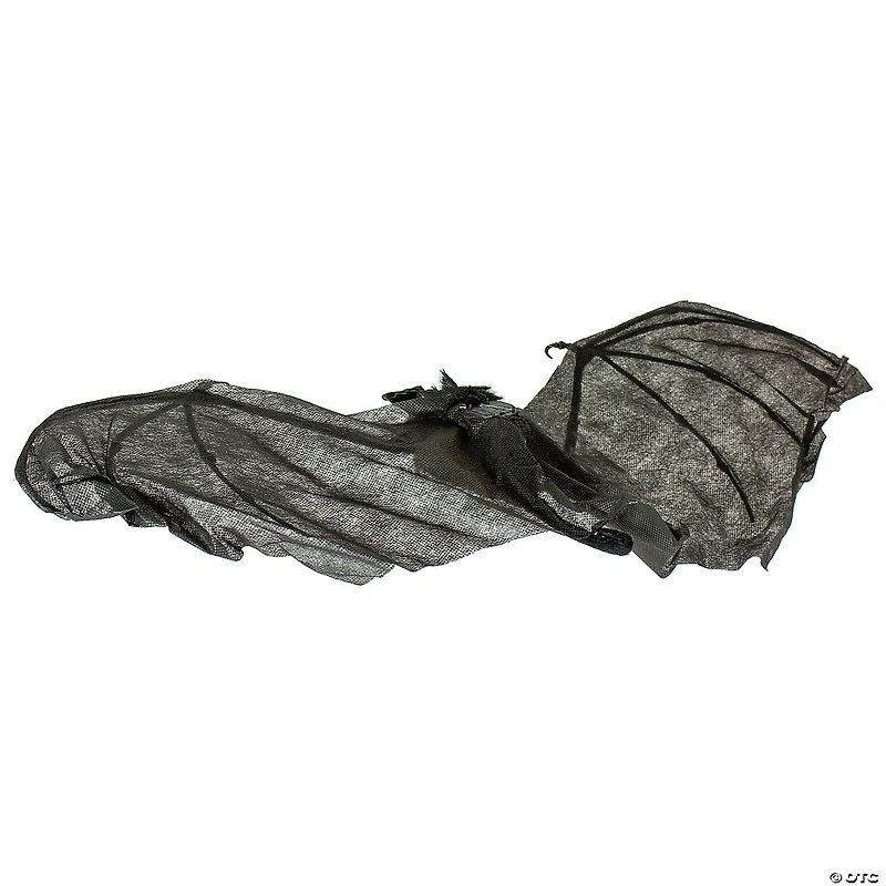 30" Hanging Halloween Bat Decoration with Red Eyes