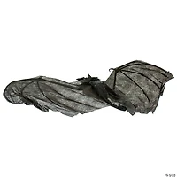 30" Hanging Halloween Bat Decoration with Red Eyes