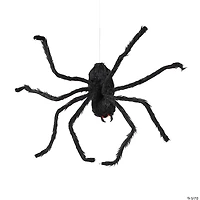 31 1/2" x 8 1/4" Animated Hairy Black Spider Halloween Decoration