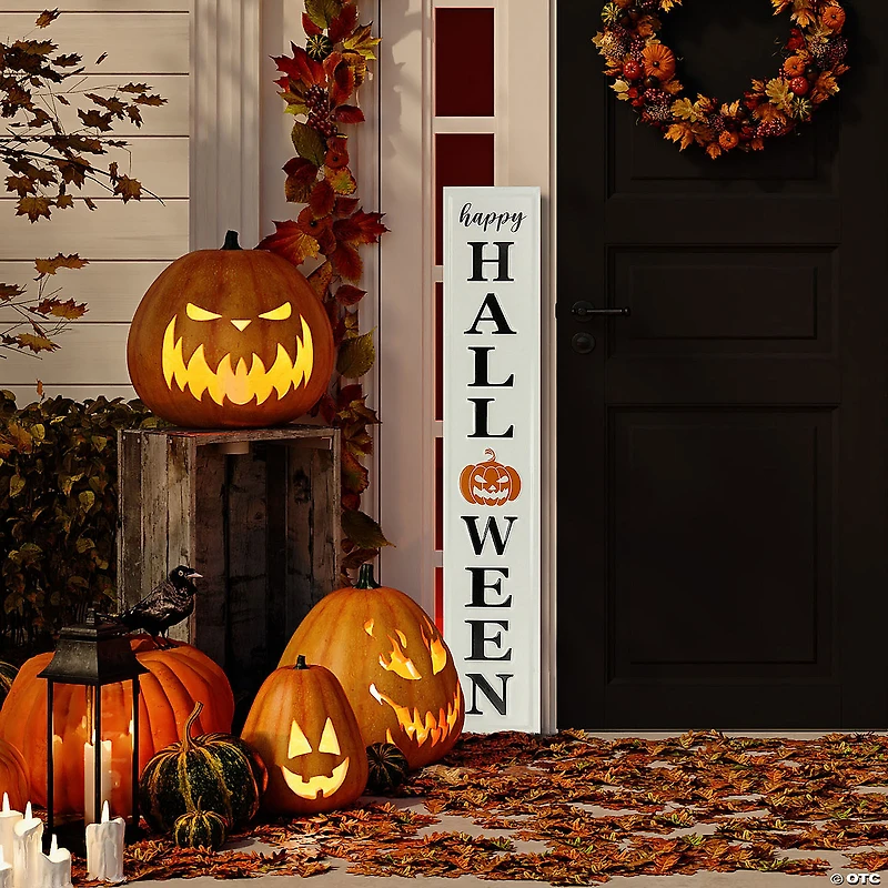 31.5" Metal Happy Halloween Wall Sign