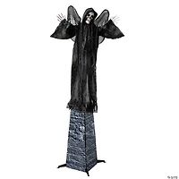 33 1/2" x 74 3/4" Animated Standing Skeletal Reaper with Wings