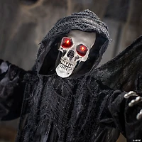 33 1/2" x 74 3/4" Animated Standing Skeletal Reaper with Wings