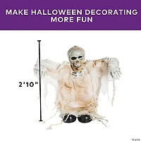 34 3/4" Standing Light-Up Skeleton Mummy Halloween Decoration