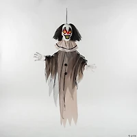 35 1/2" Hanging Animated Black & White Clown Halloween Decoration