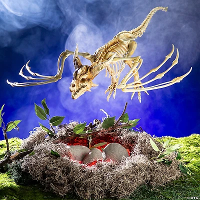 35 1/4" x 11 3/4" Pterosaur Skeleton Plastic Hanging Halloween Decoration