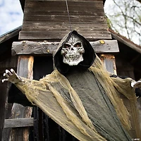 35 1/4" x 6 Ft. Animated Hanging Grim Reaper Plastic Halloween Decoration