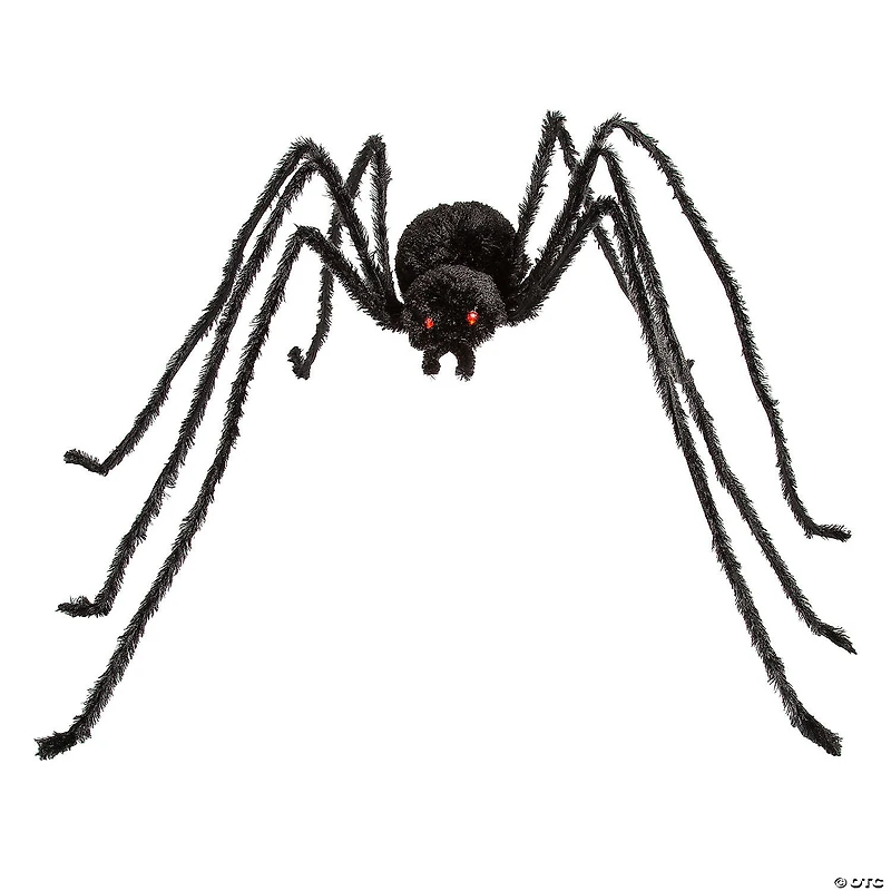 36 1/2" x 61 3/4" Black Spider with Light-Up Eyes Halloween Decoration