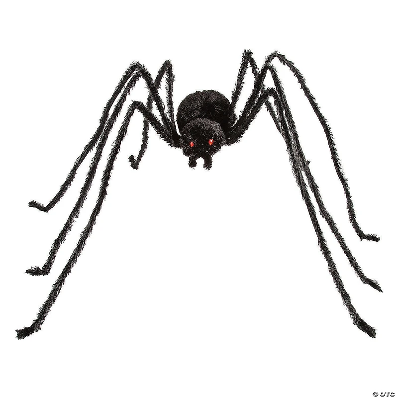36 1/2" x 61 3/4" Black Spider with Light-Up Eyes Halloween Decoration